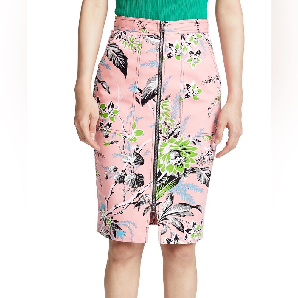 Diane Von Furstenberg Zip Skirt Avalon Hyacinth